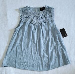 ✨️HP✨️ Fifty Street Powder Blue💙 Sleeveless Blouse - NWT